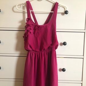 Pink bright fun cocktail semi formal dress